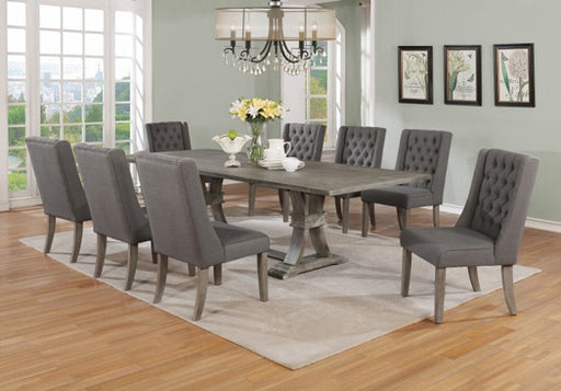 Mariano Furniture - D26 - 9 Piece Dining Table Set in Grey - BQ-D26-9PC-GY - GreatFurnitureDeal
