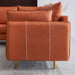 GFD Home - L-shaped Corner Sectional Technical leather Sofa-Orange, 102*102'' - GreatFurnitureDeal