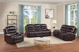 GFD Home - Tennessee Power Reclining 2 Pc Sofa Set in Espresso - GreatFurnitureDeal