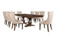 Mariano Furniture - D42 9 Piece Dining Table Set in Beige - BQD42-Set-9 - GreatFurnitureDeal
