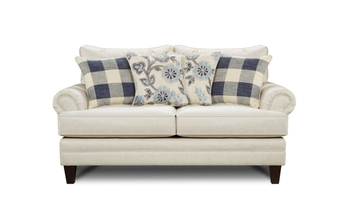Southern Home Furnishings - Loveseat in Catalina Linen Off White Fabric - 2811 Catalina Linen - GreatFurnitureDeal