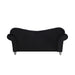 GFD Home - Jessica 2pc Living Room Velvet Material Sofa and Love Seat in Color Black - GreatFurnitureDeal