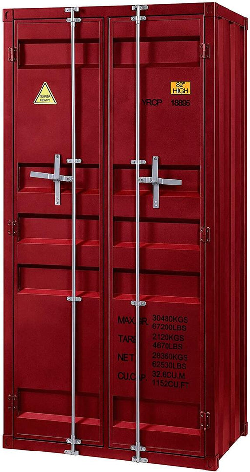 Acme Furniture - Cargo Wardrobe (Double Door) in Red - 37919 - GreatFurnitureDeal
