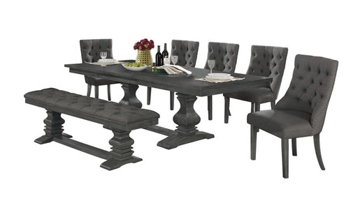 Mariano Furniture - D81D7-7 Piece Dining Table Set in Gray - BQD81D7 - GreatFurnitureDeal