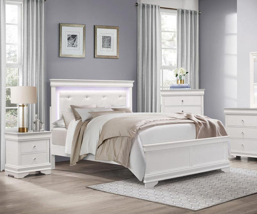 Homelegance - Lana 3 Piece California King Bedroom Set in White - 1556WK-1CK-3SET - GreatFurnitureDeal