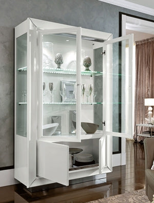 ESF Furniture - Dama Bianca 2-Door China w-Light - DAMABIANCA2DCHINA - GreatFurnitureDeal