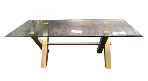 VIG Furniture - Modrest Dandy - Modern Golden & Glass Dining Table - VGGMDT-1305-DT - GreatFurnitureDeal