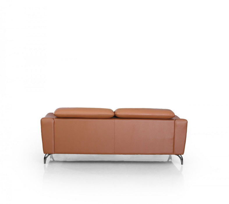 VIG Furniture - Divani Casa Danis - Modern Cognac Leather Brown Sofa - VGBNS-1803-BRN-S