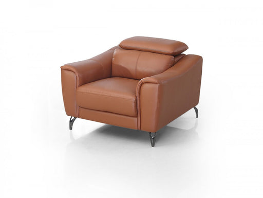 VIG Furniture - Divani Casa Danis - Modern Cognac Leather Brown Chair - VGBNS-1803-BRN-CH - GreatFurnitureDeal