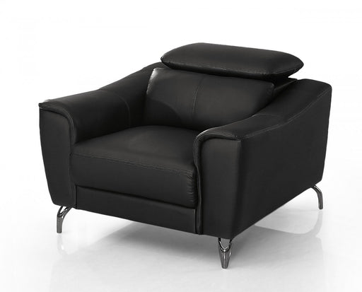 VIG Furniture - Divani Casa Danis - Modern Black Leather Chair - VGBNS-1803-BLK-CH - GreatFurnitureDeal
