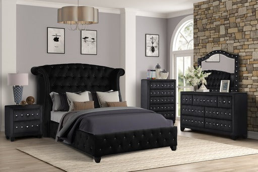 GFD Home - Sophia King Bed Black - GreatFurnitureDeal