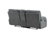 GFD Home - Ohio Manual Recliner 3Pc Living Room Set Made With Chenille Upholstery in Gray - GreatFurnitureDeal