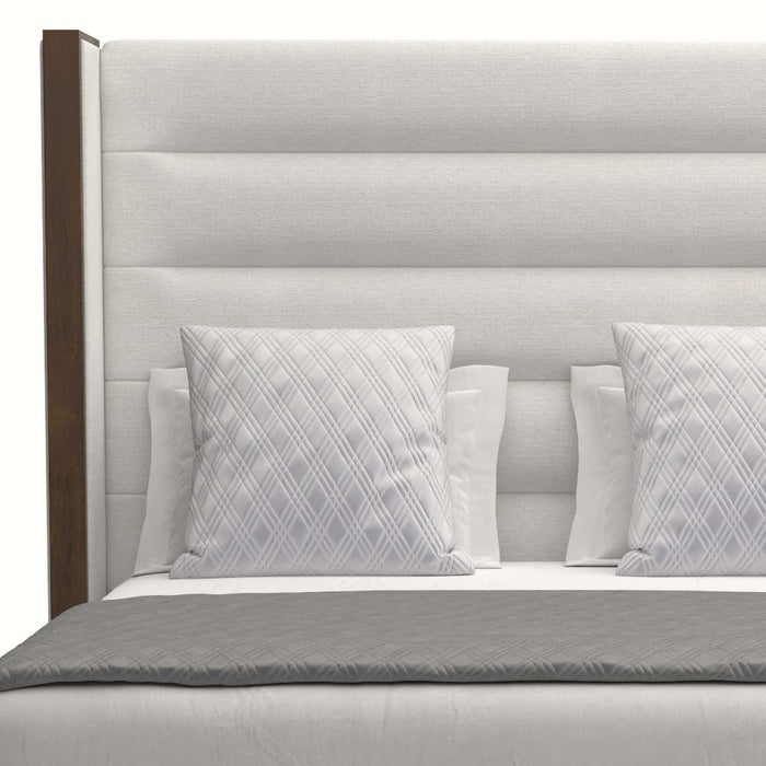 Nativa Interiors - Irenne Horizontal Channel Tufted Upholstered Medium King Off White Bed - BED-IRENNE-HC-MID-KN-PF-WHITE - GreatFurnitureDeal
