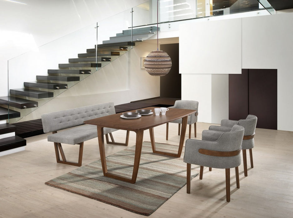 VIG Furniture - Modrest Jordan Modern Grey & Walnut Dining Chair (Set of 2) - VGMAMI-723-GRY
