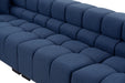 GFD Home - Modular Seating Sofa Couch L-Shaped Sectional sofa with Ottoman BLUE - GreatFurnitureDeal