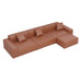 GFD Home - Modern multi-seat modular sofa-brown technical cloth - GreatFurnitureDeal