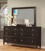 Myco Furniture - Devyn Dresser with Mirror in Cappuccino/Gray - DE725-DR-M