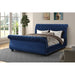 GFD Home - Kendall King 4 Pc Tufted Upholstery Vanity Bedroom Set Made With Wood In Blue - GreatFurnitureDeal