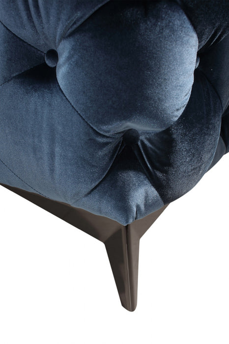 Vig Furniture - Divani Casa Delilah Modern Blue Fabric Loveseat - VGCA1546-BLU-LOVE