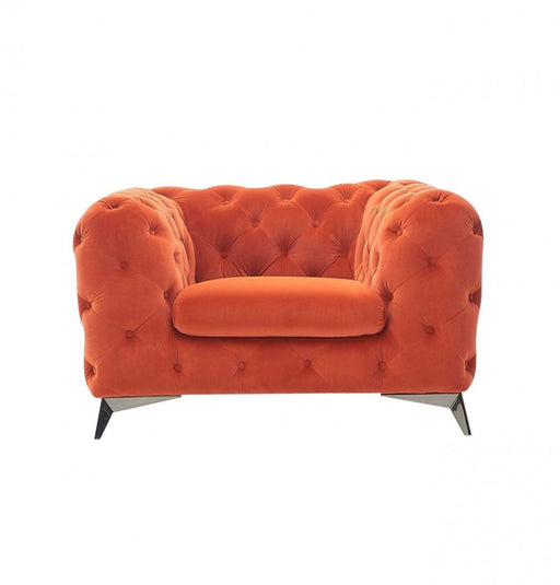 VIG Furniture - Divani Casa Delilah Modern Orange Fabric Chair - VGCA1546-ORG-A-CH - GreatFurnitureDeal