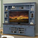 Parker House - Americana Modern 92" TV Console with Hutch and LED Lights in Denim - AME#92-4-DEN - GreatFurnitureDeal