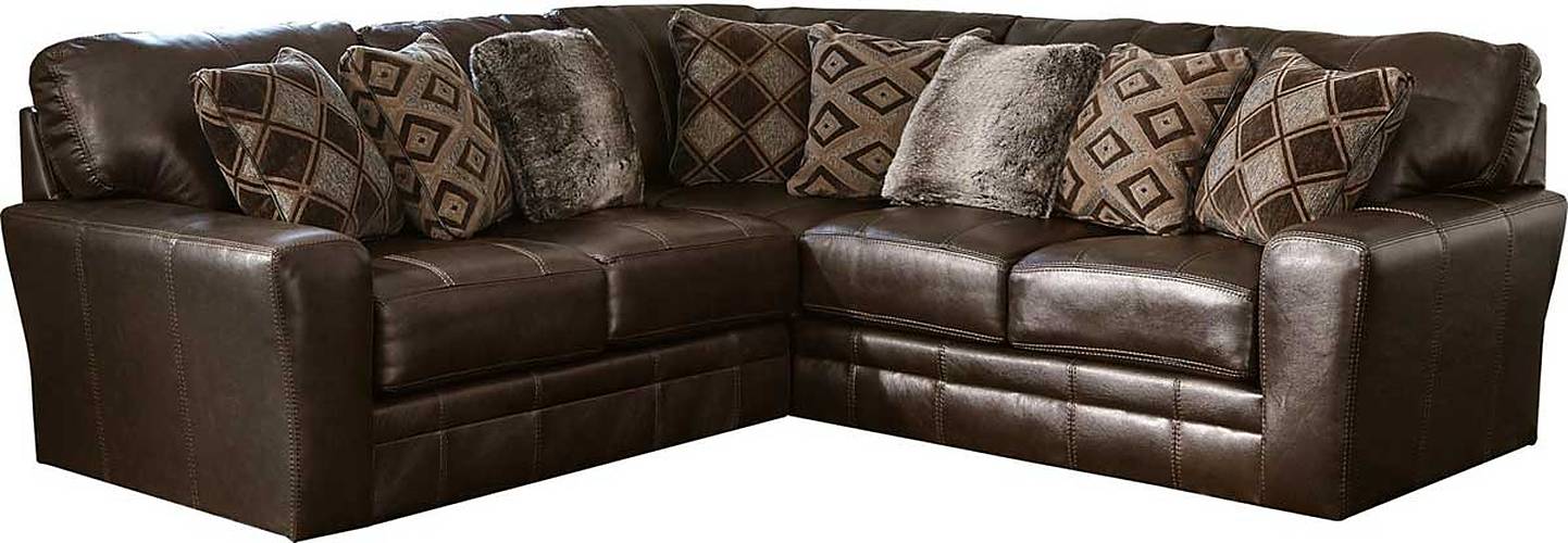 Jackson Furniture - Denali 3 Piece Left Facing Sectional Sofa with 40" Cocktail Ottoman in Chocolate - 4378-46-72-59-12-CHOCOLATE - GreatFurnitureDeal