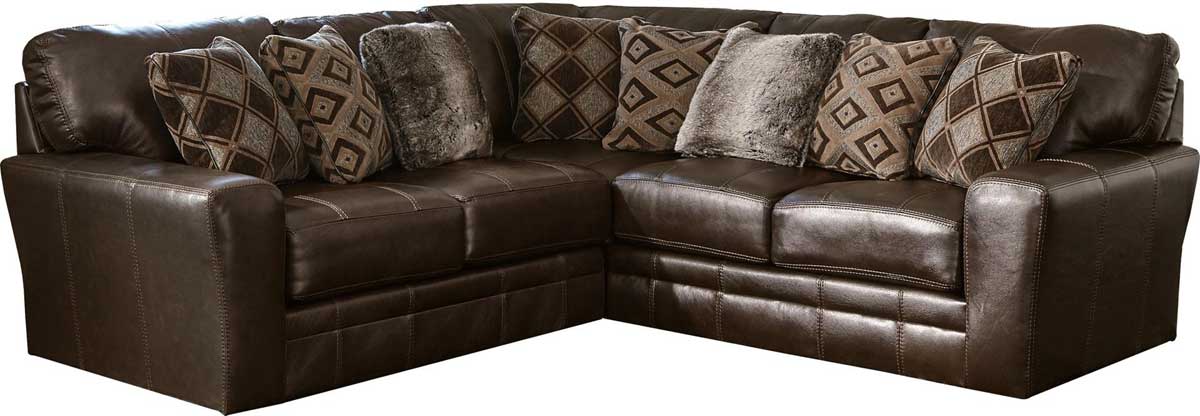 Jackson Furniture - Denali 3 Piece Left Facing Sectional Sofa with 50" Cocktail Ottoman in Chocolate - 4378-46-72-59-28-CHOCOLATE - GreatFurnitureDeal