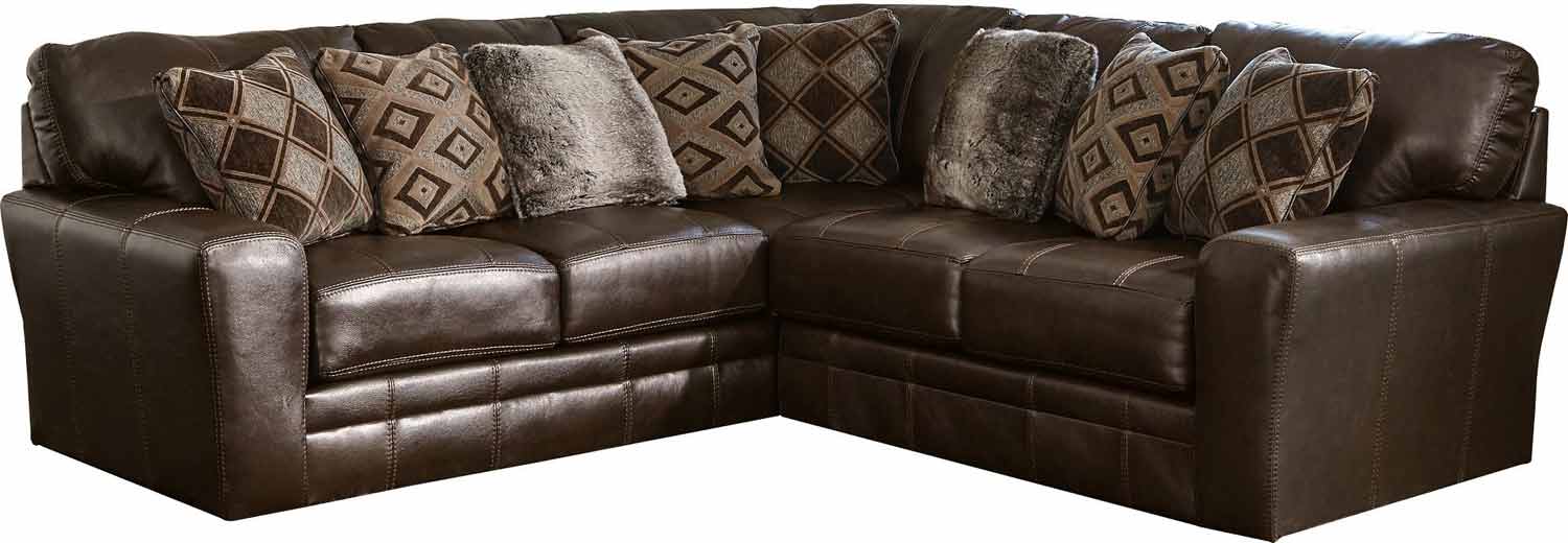 Jackson Furniture - Denali 3 Piece Right Facing Sectional Sofa with 50" Cocktail Ottoman in Chocolate - 4378-42-62-59-28-CHOCOLATE - GreatFurnitureDeal
