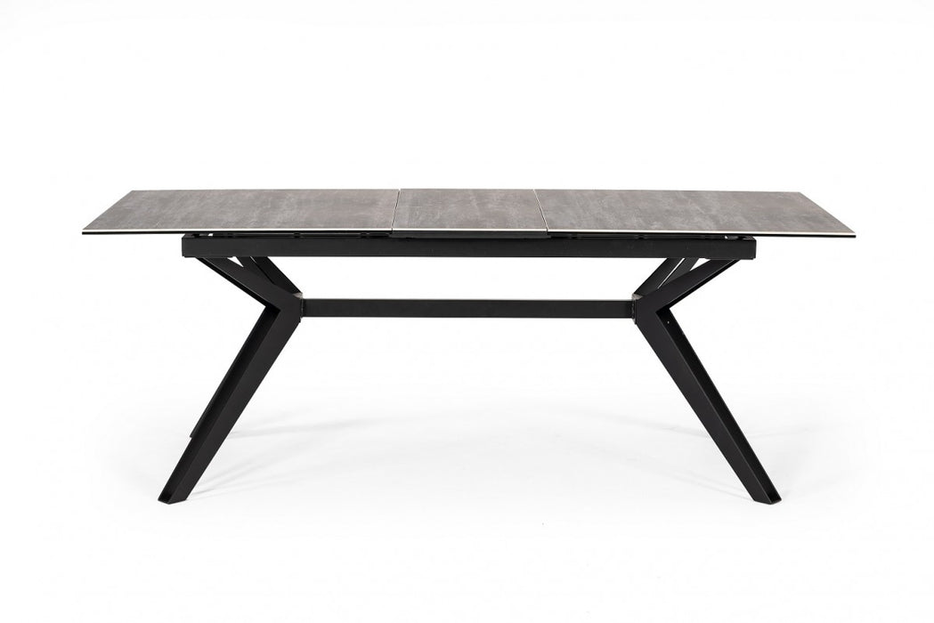 VIG Furniture - Modrest Dennis - Modern Grey Ceramic Extendable Dining Table - VGNSGD8756