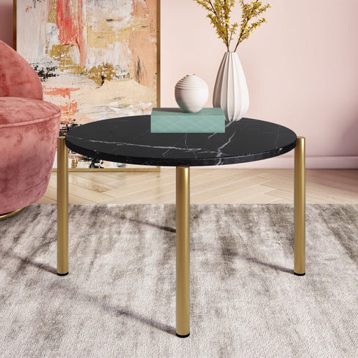 VIG Furniture - Modrest Denzel Black Marble Gold Coffee Table - VGGMM-ET-1581-BLK-CT - GreatFurnitureDeal