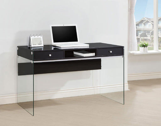 Coaster Furniture - 800830 Glossy Black Computer Desk - 800830 - GreatFurnitureDeal