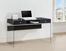 Coaster Furniture - 800830 Glossy Black Computer Desk - 800830