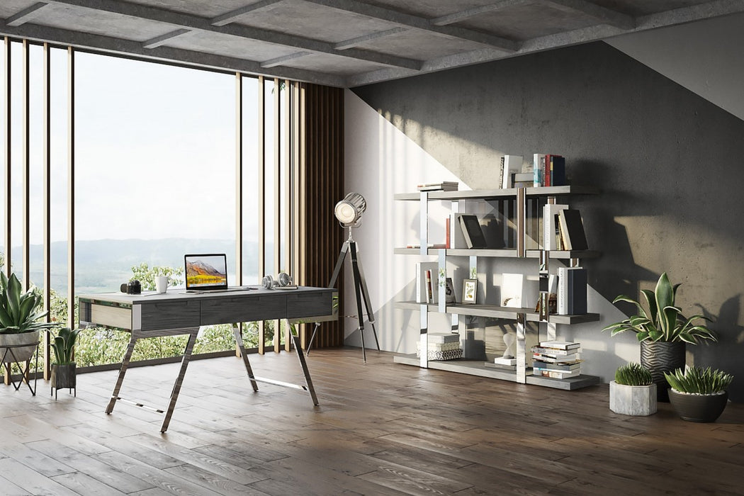 VIG Furniture - Modrest Dessart - Modern Elm Grey Office Desk - VGBBMQ1305-GRY-DESK
