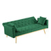 GFD Home - GREEN Convertible Folding Futon Sofa Bed , Sleeper Sofa Couch for Compact Living Space. - GreatFurnitureDeal