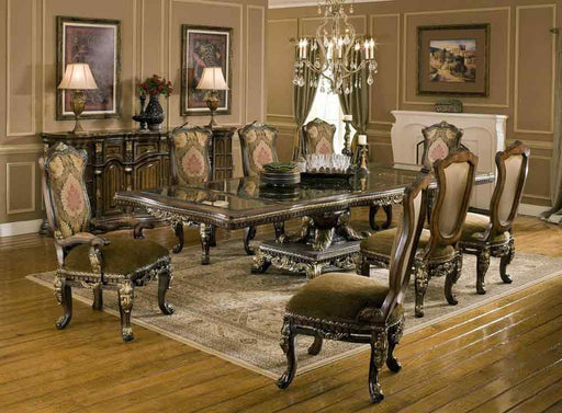 Benetti's Italia - Sicily Dining Table with Extension in Dark Brown, Solid hardwood - SICILY-DT-DARK BROWN - GreatFurnitureDeal