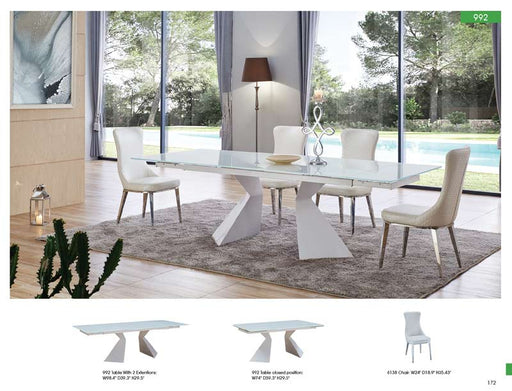 ESF Furniture - Modern 5 Piece  Extandable Dining Room Set - 992DININGTABLE-5SET - GreatFurnitureDeal