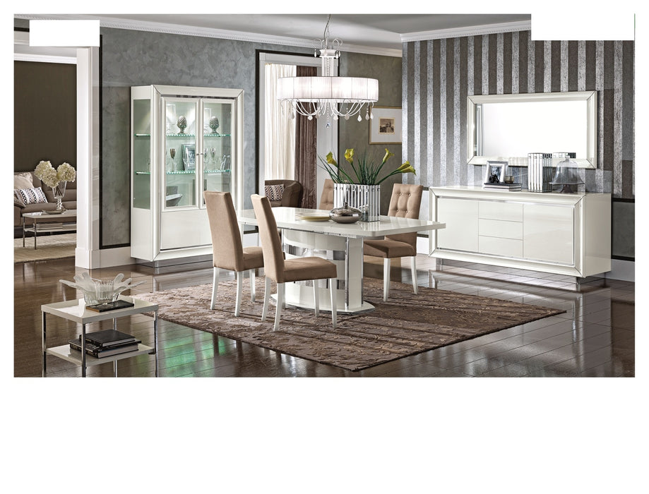 ESF Furniture - Dama Rectangular Dining Table w/Extension - DAMABIANCADTABLE