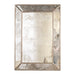 Worlds Away - Rectangular Antique Mirror with Silver Leafed Wood Edges - DION S