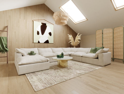 VIG Furniture - Divani Casa Garman Modern Light Grey U Shaped Sectional Sofa - VGKKKF2651-6-USHP-GRY-SECT - GreatFurnitureDeal