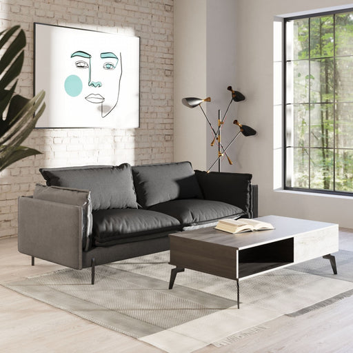 VIG Furniture - Divani Casa Mars - Modern Grey & Dark Grey Fabric Sofa - VGCF591-DKGRY-S - GreatFurnitureDeal