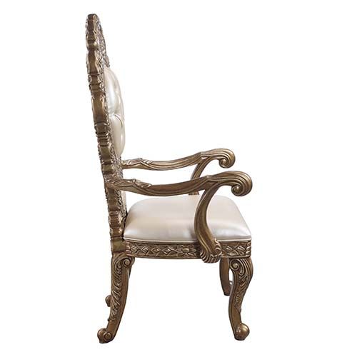 Acme Furniture - Constantine Arm Chair in Brown & Gold (Set of 2) - DN00479 - GreatFurnitureDeal