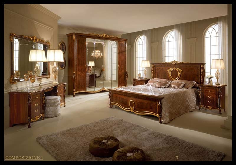 ESF Furniture - Arredoclassic Italy Donatello 4 Piece Queen Bedroom Set - DONATELLOQ-4SET - GreatFurnitureDeal