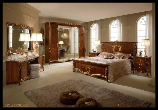 ESF Furniture - Arredoclassic Italy Donatello 5 Piece Queen Bedroom Set - DONATELLOQ-5SET - GreatFurnitureDeal
