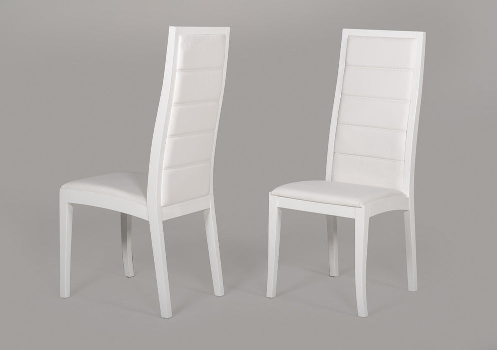 VIG Furniture - 9007 - Contemporary White Leatherette Dining Chairs (Set of 2) - VGGU9007CH-WHT