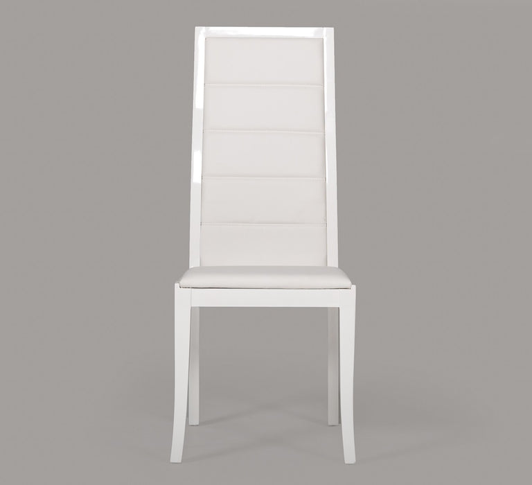 VIG Furniture - 9007 - Contemporary White Leatherette Dining Chairs (Set of 2) - VGGU9007CH-WHT