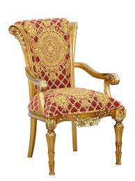 European Furniture - Maggiolini Dining Arm Chair With Red Gold Chair Set of 2 - 61959-AC - GreatFurnitureDeal