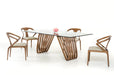 VIG Furniture - Modrest Draper Contemporary Walnut & Glass Dining Table - VGCSDT-1498-GLS - GreatFurnitureDeal