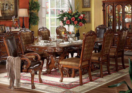 Acme Furniture - Dresden 9-Piece Dining Set in Cherry Oak - 12150-9SET - GreatFurnitureDeal