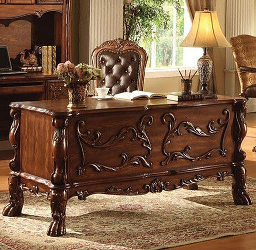 Acme Furniture - Dresden Traditional Cherry Solid Wood Office Desk and Chair Set - 12169S - GreatFurnitureDeal