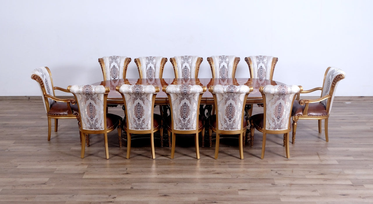 European Furniture - Valentina 5 Piece Dining Room Set in Brown - 51955-5SET